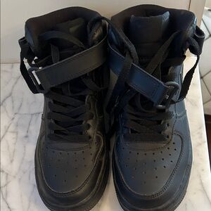 High-Top Athletic Sneakers in Black for Women
